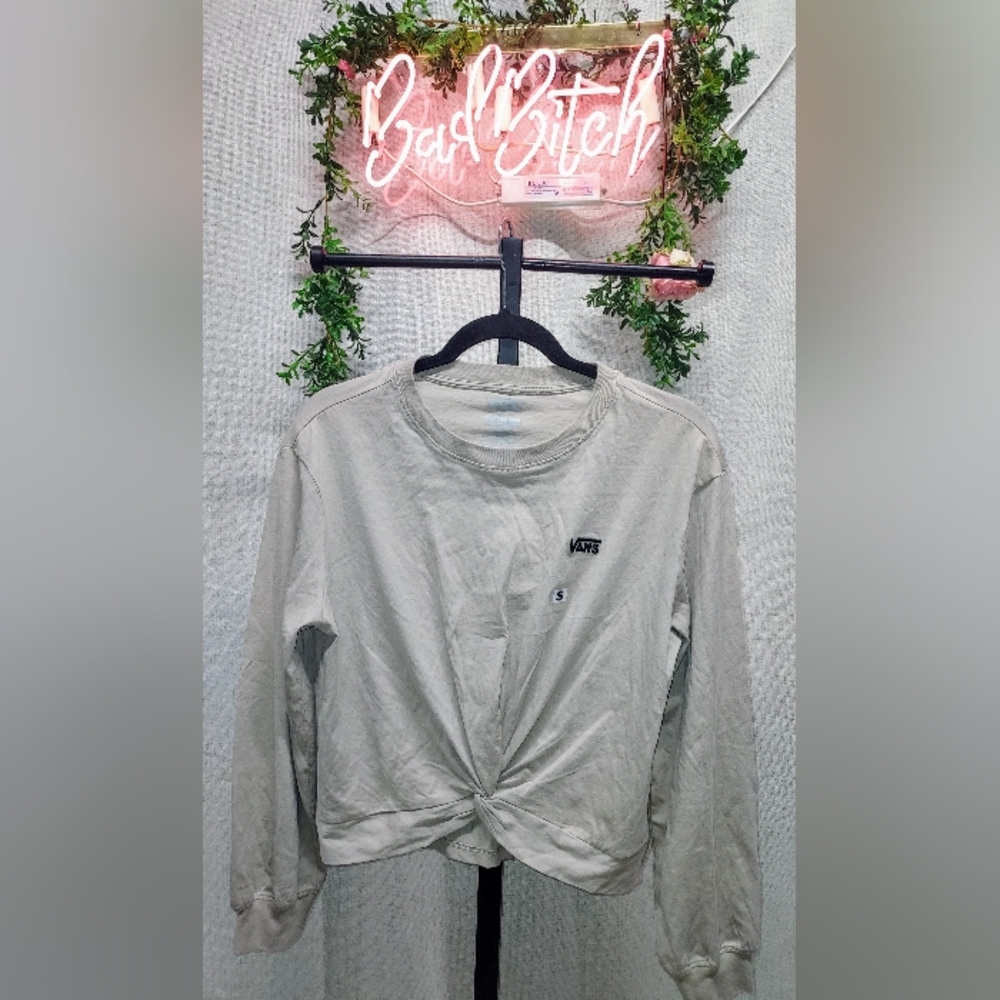 Vans long sleeve tan crop top